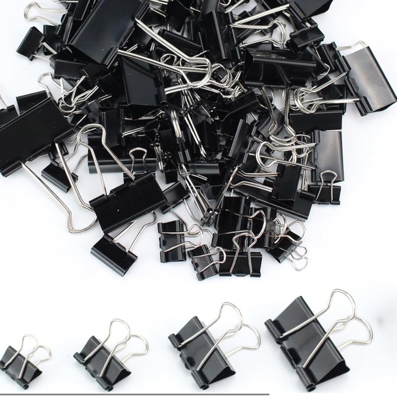 Staples Other - Black Binder Clips-Assorted 300+pcs